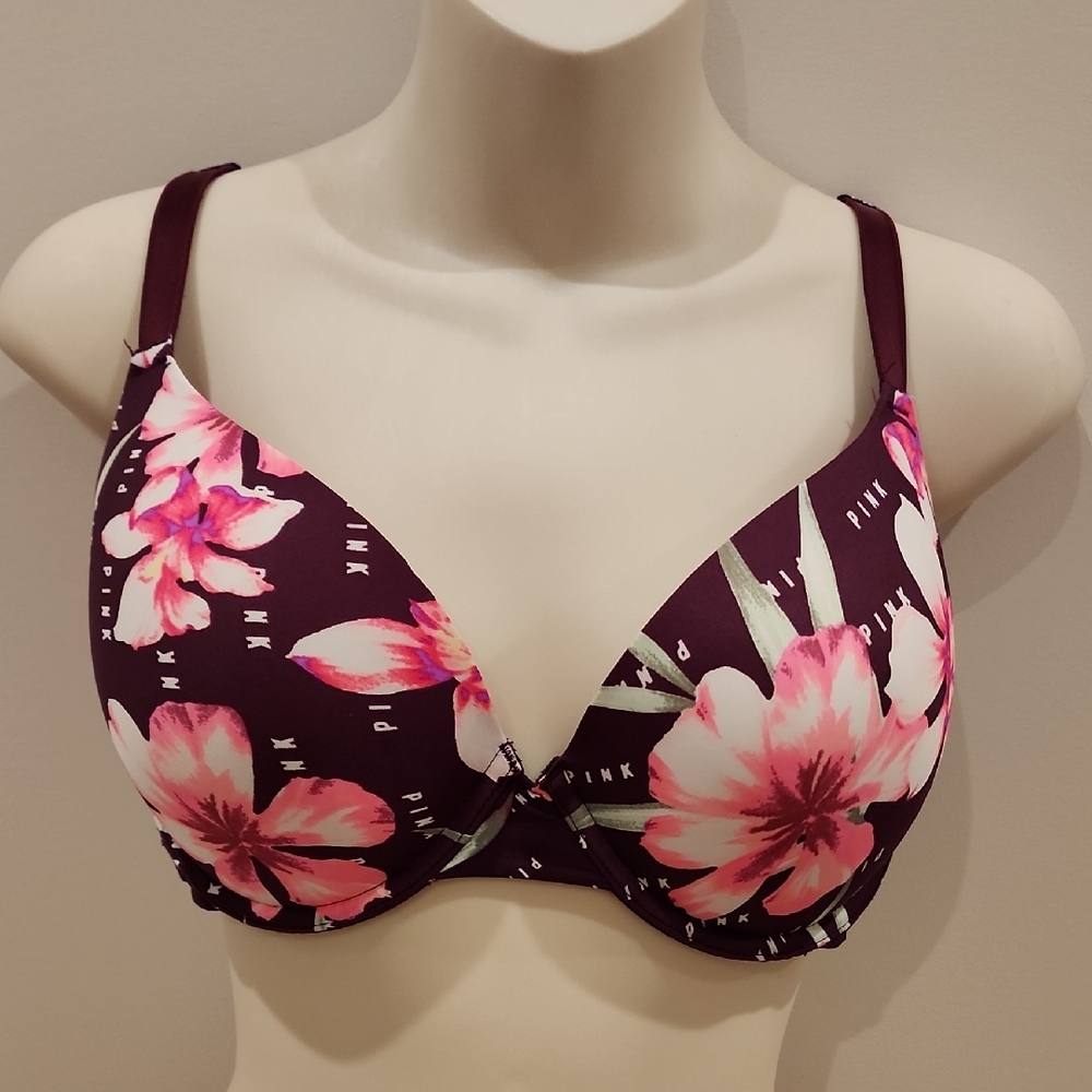 PINK Victoria's Secret Floral Wear Everywhere Push Up Bra